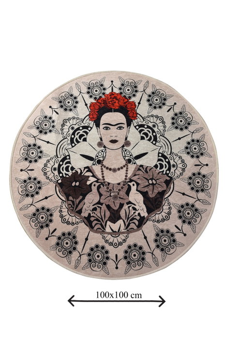 Mijölnir Frida Round (100) Alfombrilla de baño Multicolor